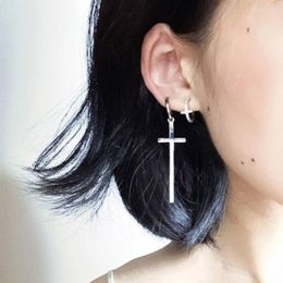 Dangle Earrings Cross-shape Gothic Vintage Fashion Exaggerated Metal Jewelry Accessories Big Long Party Gift For Women