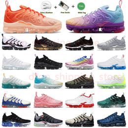 Tn Plus vapor for max Running Shoes Orange Gradients Fuchsia Dream Metallic Gold Cool Grey White University Blue Tennis Ball Atlanta Mens Women Tns Trainers Sneakers