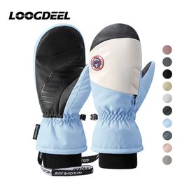 Ski Gloves LOOGDEEL Winter Warm Ski Gloves Outdoor Sports Snowboard Snow Skiing Thermal Fleece Gloves Men Women Touch Waterproof Windproof 230925