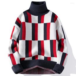 Men's Sweaters 2023 Autumn Winter Thick Warm Turtleneck Sweater Men High End Luxury Mens Christmas Jumper Korean Handsome Cashmere