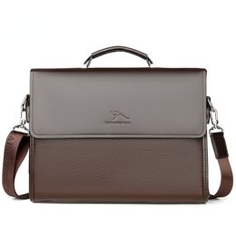 Briefcases Men's Tote Bag Pu Leather Briefcase Handbags for Men Large Man Laptop Bags Business Male Shoulder Crossbody Bag Luxury Designer 230925