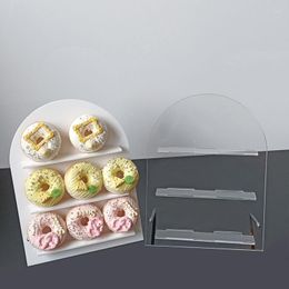 Bakeware Tools Acrylics 3 Layers Donuts Cupcakes Dessert Display Rack Holder Macaron Biscuits Fondant Tray Stands For Party Decoration