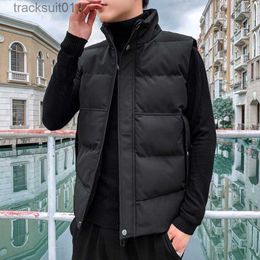 Men's Vests Winter Mens Black Waistcoat Warm Stand Collar Zipper Vest Plus Size 3xl 4xl 5xl Boys Casual Sportswear Couple Sleeveless Jacket L230925