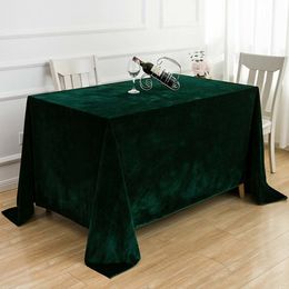 Table Cloth Table Cloth Velvet Rectangular Tablecloth Elegant Wedding Dining Desk Decor Exhibition Washable Coffee Table Cover Decoration 230925