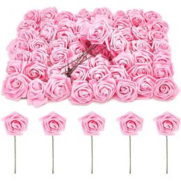 Dried Flowers pe foam roses artificial flowers head 7cm Fake For DIY Bouquet Bridal Wedding Party Decoration Scrapbook Supplies 230923