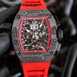 Luxury Watch Richardmill Watches Multifunction Superclone Mens Mechanics Richa Milles Wristwatch Millesrds Same Carbon Fibre Mechani