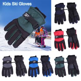 Rękawiczki narciarskie Zimowe rękawiczki narciarskie dla dzieci w wieku od 6 do 10 lat sporty na świeżym powietrzu grube ciepłe rękawiczki Dzieci Niezlinowe Windoroodporne Wodoodporne rękawiczki 230925