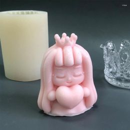 Baking Moulds Scented Candle Resin Mold For Making Girl With Love Silicone Aromatherapys Plasters Mould DIY Craft