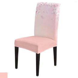 Chair Covers Spring Flower Peach Blossom Pink Cherry Blossoms Cover Dining Spandex Stretch Seat Home Office Desk Case Set