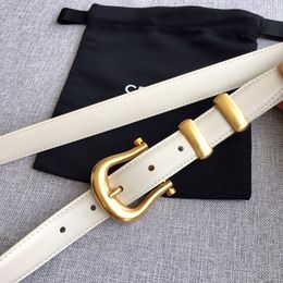 Woman Belt Luxury Lady Narrow Belts High Quality women Designer Belts Classic Genuine Leather Gold silver buckle 5 Colour optional Width 2.5cm