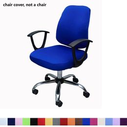 Chair Covers Office Chair Cover With Back Computer Game Seat Cover Solid Universal Spandex Anti-dust Elastic Armchair Slipcover 230925