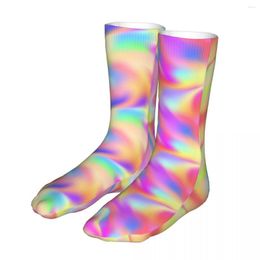 Men's Socks Cartoon Tie Dye Art Woman 2023 Men Abstract Rainbow Cycling