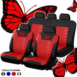 Universal Car Seat Cover Set Butterfly-Pattern Car Seat Cover Full Set Auto Styling Interior Accessories218n