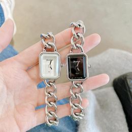 Wristwatches Steel Chain Design Avant-garde Women's Watch Casual Fashion Luxury Quartz Top Brand Niche Wristwatch For Women