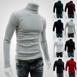 Men's Sweaters High Neck Pullover Bottoming Shirt Long-sleeved Fall And Winter Fashion Slim Top Versatile Knitwear Sweater Men Clothes