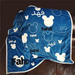 Blankets Swaddling Swaddling For born Name Personalised Flannel Fleece Infant Children Blanket Swaddle Baby Bedding Birthday Gift 230923