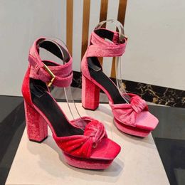 Balmais High-quality Sandals Summer Fashion Velvet Somens Top-quality Shoes High Waterproof Platform Peep Toe Elegent Ladies Party
