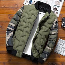 Mens Down Parkas Winter Jackets Coats Outerwear Clothing Camouflage Bomber Jacket Windbreaker Thick Warm Male Military 230925