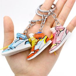 Keychains Three-Dimensional Sneakers Keychain Shoes Board Pendant Creative Ornament Bag Ornaments301c