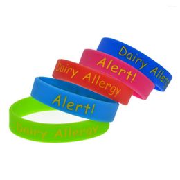 Charm Bracelets Alert Dairy Allergy Silicone Wristband Child Size 5 Pcs