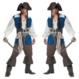 Halloween Masquerade Ball Cosplay Caribbean Pirate Costume Pirate Costume Adult Captain Jack Halloween Costumes