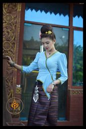 Ethnic Clothing Thai Costume Southeast Asian Style Summer Thin Breathable Fashion Daily Wear Thailand Traditional For Women