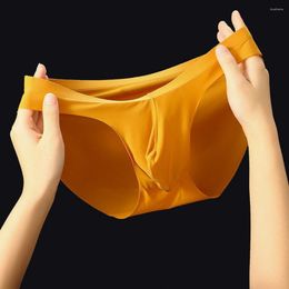 Underpants Skin-touching Charming Simple Mid-Rise Men Sexy Briefs Triangle Cutting Stretchy Male Clothing