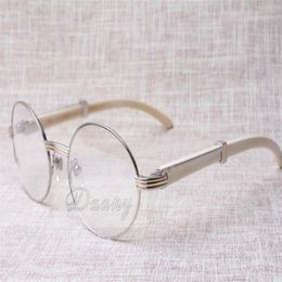 2017 new retro round glasses 7550178 horn white eyeglasses men and women spectacle frame glasses size 55-22-135mm2898