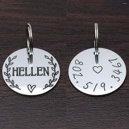 Dog Tag Personalised Engraved Pet ID Name Collar Custom Cat Charm Accerssory