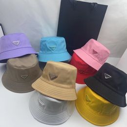 Designer winter hat PRA bucket hat mens cap Solid Colour double-sided triangle hat Italian trend model embroidered wide brim hat casquette