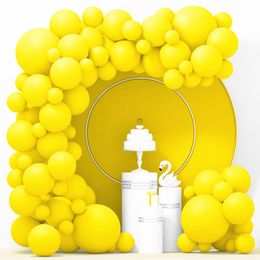Other Event Party Supplies 84Pcs Yellow Latex Balloon Garland Arch Kit for Halloween Christmas Thanksgiving Baby Shower Wedding Birthday Bride Party Decor 230923