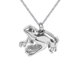 Cremation Jewellery Glossy Frog Urn Necklace Memorial Ash Keepsake Pendant With Gift Bag Funnel and Chain238k