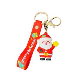 Santa Claus Keychain Pendant Christmas Snowman Keychain Car Bag Pendant Gift Wholesale