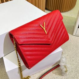 Cross Body Bag Cheap Designer Bags Small Shoulder Bag Y letter Envelope Bag Genuine Leather with Gold Chain Classic Style Work Bag Name Brand Purses Luxury Bag