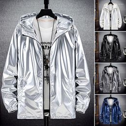 Men's Jackets Trendy Men Outerwear Solid Colour Streetwear Super Soft Water Resistant Slim Fit