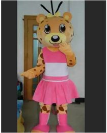 Halloween a girl panther Mascot Costumes Halloween Cartoon Character Outfit Suit Xmas Outdoor Party Outfit Unisex