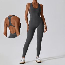 Active Sets Yoga Jumpsuit Fitness Sports Overalls Gym Clothing Set Wear Workout Clothes For Women Outfit Push-up