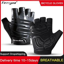 Sports Gloves Outdoor Cycling Sports Bicycle Short Finger Breathable Gloves Men's Fitness Riding Half Finger Gloves 230925