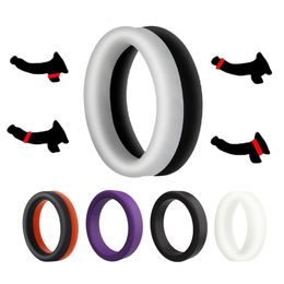 Cockrings Male Cock Ring Penis Delay Ejaculation Scrotal Binding Ball Stretcher anillos para hombre Silicone Cockring Sex Toy For Men 230925