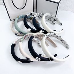 Women Fashion Designer Double Letter Hair Hoop Headbands Soft Letter Girl Band Fashion Fitness Headband Head Wrap Accessories Party Gift