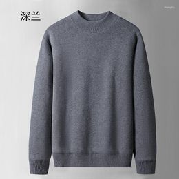 Men's Sweaters Mock Neck Knit Pull Sweater Men Clothing Fashion Christmas Knitted Pullovers Black Red Korea Style Tops 2023 Autumn