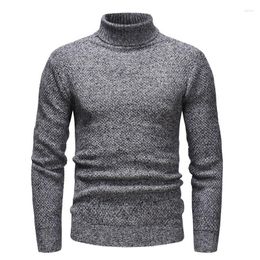 Men's Sweaters 2023 Autumn Leisure Youth High Collar Warm Sweater Slim Fit Show Trend Personalised Versatile Knitwear For Men
