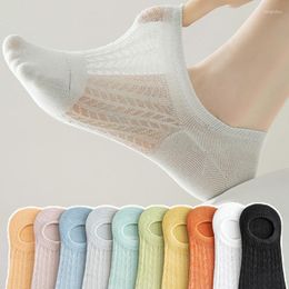 Women Socks 5pair Invisible Boat Breathable Casual High Quality Silicone Non-slip Ladies Thin Sock Fashion Ankle Slipper