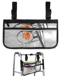 Storage Bags Basketball Sport Shooting Grey Wheelchair Bag With Pockets Armrest Side Electric Scooter Walking Frame Pouch