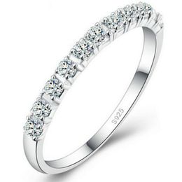 New Design Band Rings Wedding Rings Women 925 Sterling Silver Simulated Diamond Ring Jewelry293r