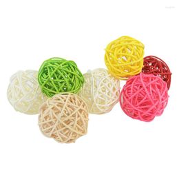 Party Decoration 20Pcs 5cm Rattan Balls Wicker Decorative For Wedding Table Centrepiece Twig Orbs Christmas Home Decor DIY Crafts Kids Toys