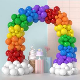 Other Event Party Supplies 7Colors Rainbow Latex Balloons Wedding Baby Shower Globos Happy Birthday Party Arche Ballon Anniversaire Decoration Mariage 230923