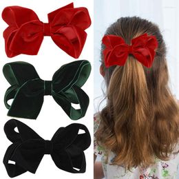 Hair Accessories Elegant Velvet Bow Clip Sweet Butterfly Barrettes Kids Girls Hairpins Headdresses Women Headwear
