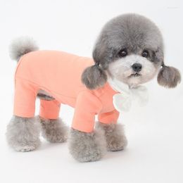 Dog Apparel Cotton Overalls Jumpsuit Pyjamas Sleepwear Autumn Winter Clothes Puppy Outfit Small Costume Pet Pyjama Coat