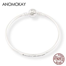 Anomokay New 100% 925 Sterling Silver Cute Little Lion Bangles Bracelets for Children Fashion Birthday Gift Silver Jewellery LJ20102218x